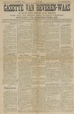 Gazette van Beveren-Waas 10/08/1913