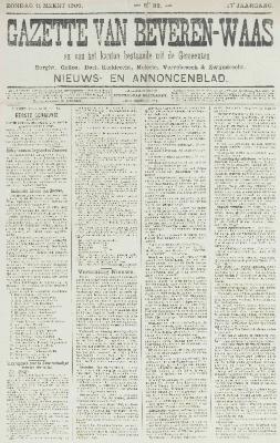 Gazette van Beveren-Waas 11/03/1900