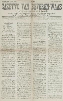 Gazette van Beveren-Waas 09/06/1907