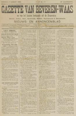 Gazette van Beveren-Waas 06/03/1898