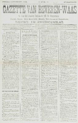 Gazette van Beveren-Waas 04/11/1900
