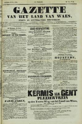 Gazette van het Land van Waes 19/06/1853