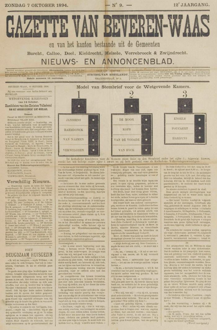 Gazette van Beveren-Waas 07/10/1894