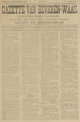 Gazette van Beveren-Waas 05/09/1897