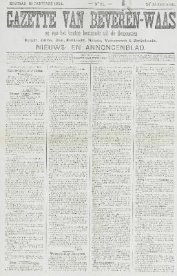 Gazette van Beveren-Waas 10/01/1904