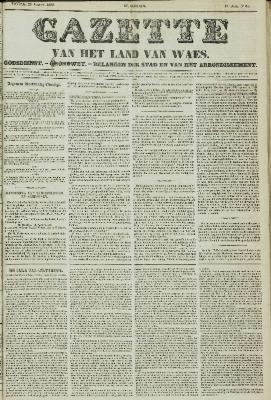 Gazette van het Land van Waes 22/08/1858