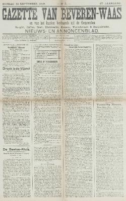 Gazette van Beveren-Waas 12/09/1909