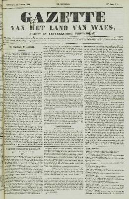 Gazette van het Land van Waes 22/01/1854