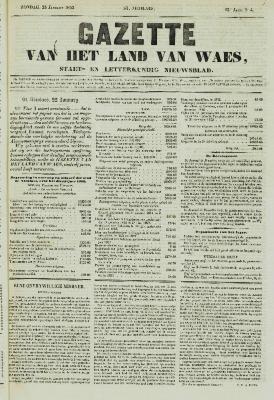 Gazette van het Land van Waes 23/01/1853