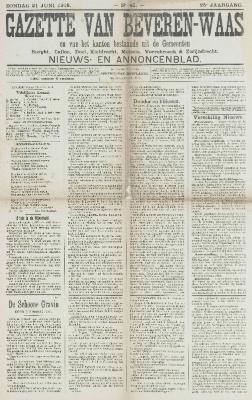 Gazette van Beveren-Waas 21/06/1908