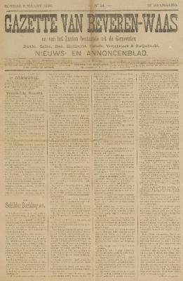 Gazette van Beveren-Waas 08/03/1896