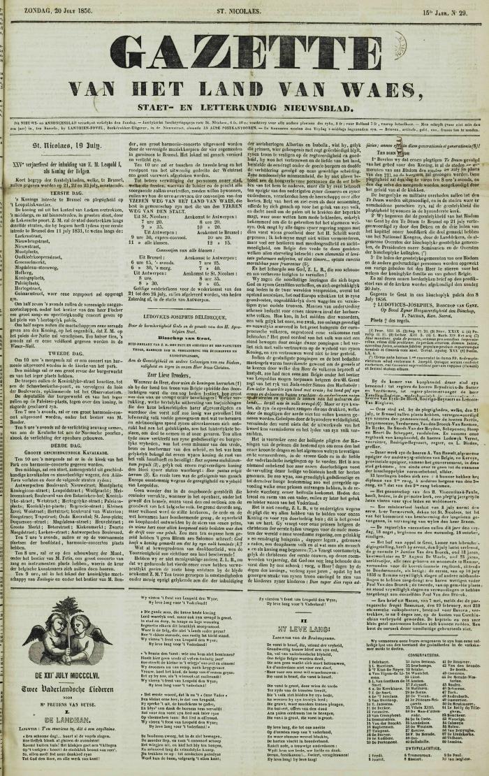 Gazette van het Land van Waes 20/07/1856