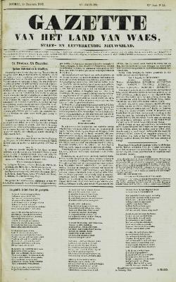 Gazette van het Land van Waes 25/12/1853