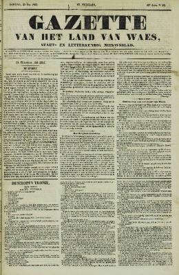 Gazette van het Land van Waes 29/05/1853