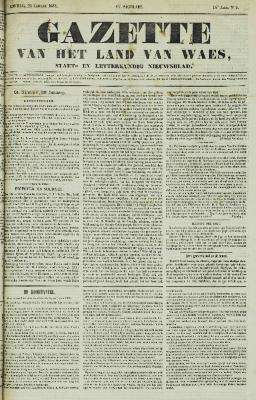 Gazette van het Land van Waes 21/01/1855