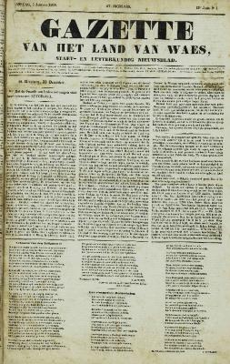 Gazette van het Land van Waes 01/01/1854