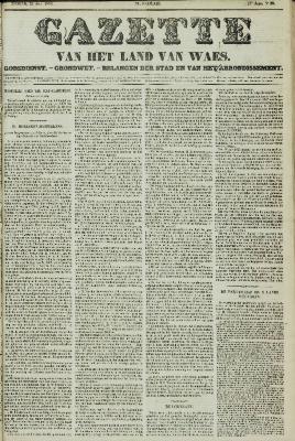 Gazette van het Land van Waes 25/07/1858