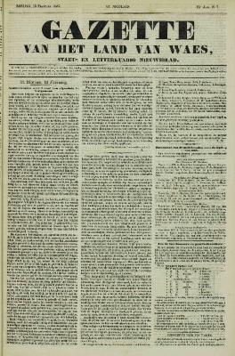 Gazette van het Land van Waes 13/02/1853