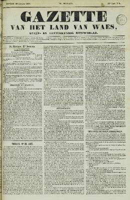 Gazette van het Land van Waes 28/01/1855