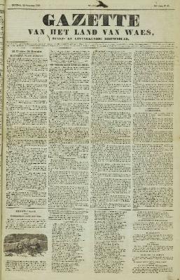 Gazette van het Land van Waes 25/11/1855