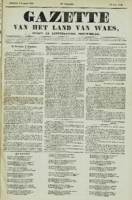 Gazette van het Land van Waes 06/11/1853