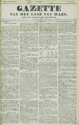 Gazette van het Land van Waes 14/09/1856