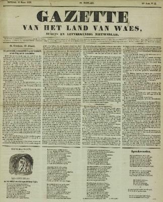 Gazette van het Land van Waes 16/03/1856