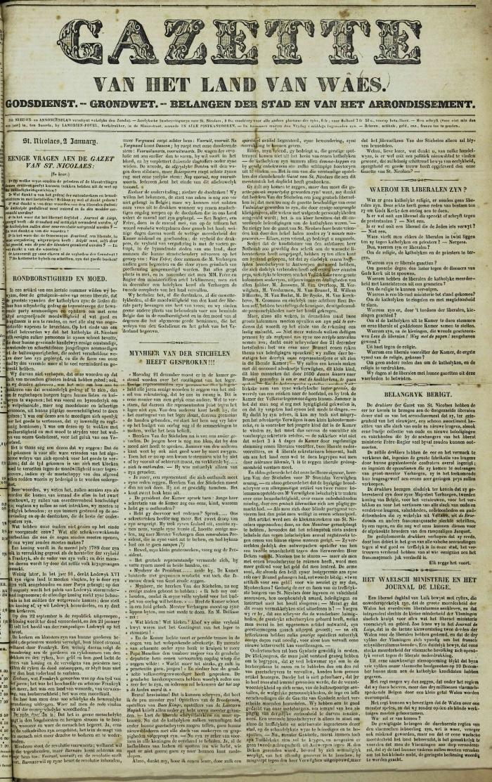 Gazette van het Land van Waes 03/01/1858