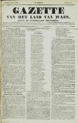 Gazette van het Land van Waes 08/01/1854