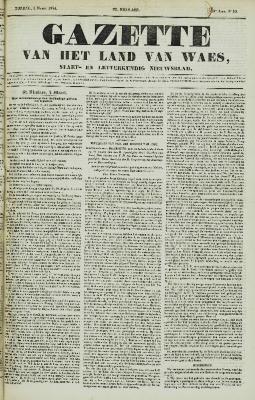 Gazette van het Land van Waes 05/03/1854