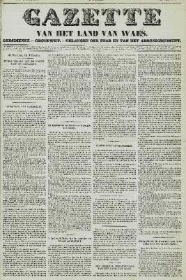 Gazette van het Land van Waes 14/02/1858