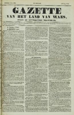 Gazette van het Land van Waes 04/06/1854