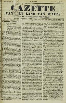 Gazette van het Land van Waes 02/07/1854