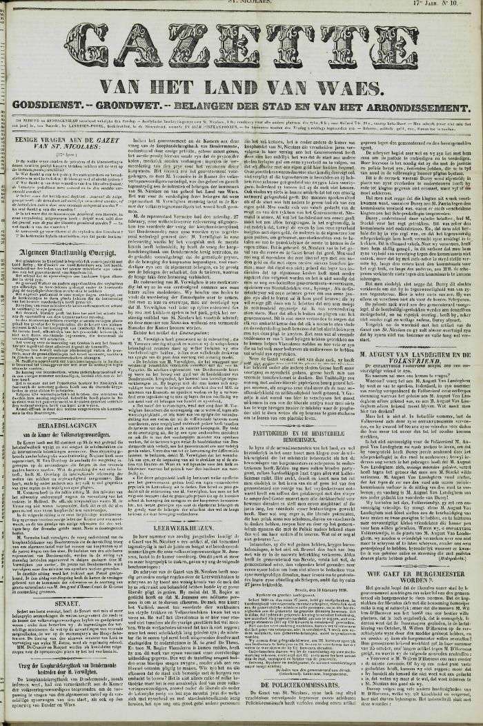 Gazette van het Land van Waes 07/03/1858