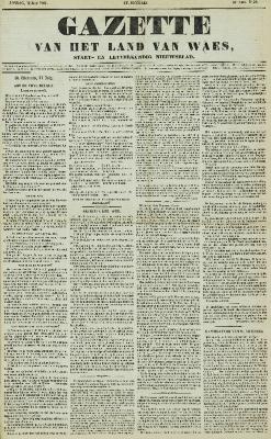 Gazette van het Land van Waes 12/07/1857