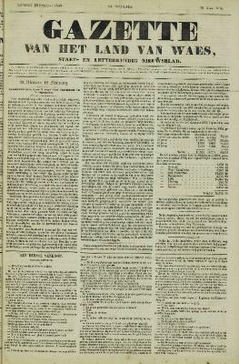 Gazette van het Land Van Waes 20/02/1853