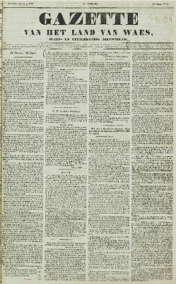 Gazette van het Land van Waes 26/04/1857