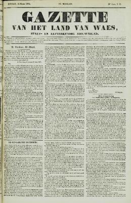 Gazette van het Land van Waes 12/03/1854