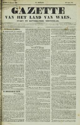 Gazette van het Land van Waes 14/01/1855