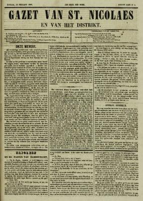 Gazet van St. Nicolaes 13/02/1853