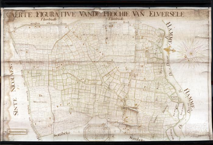 Figuratieve kaart van Elversele, 1716
