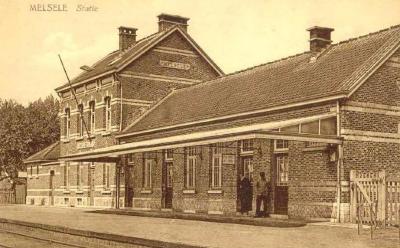Prentkaart Spoorlijn 59 station Melsele