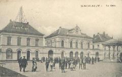 Prentkaart Spoorlijn 59 station Sint- Niklaas 1900