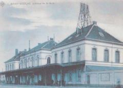 Prentkaart Spoorlijn 59 station Sint- Niklaas 1902