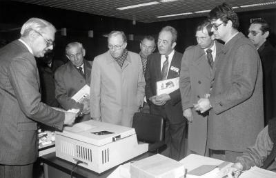 Werkbezoek van delegatie uit Gorinchem, 31 maart 1980