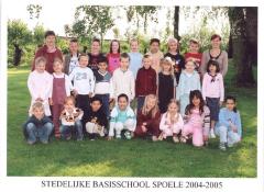 Klasfoto Stedelijke Basisschool Spoele, 2004-2005