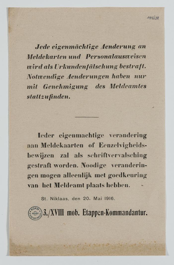 1916-Schriftvervalsingen van paspoorten