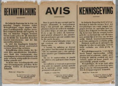 1914-Kennisgeving dat Belgische  bevelen ongeldig zijn