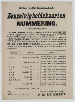 1916-Nummering eenzelvigheidskaarten