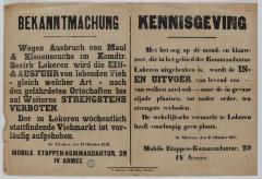 1915- Verbod op veevervoer door mond-en klauwzeer